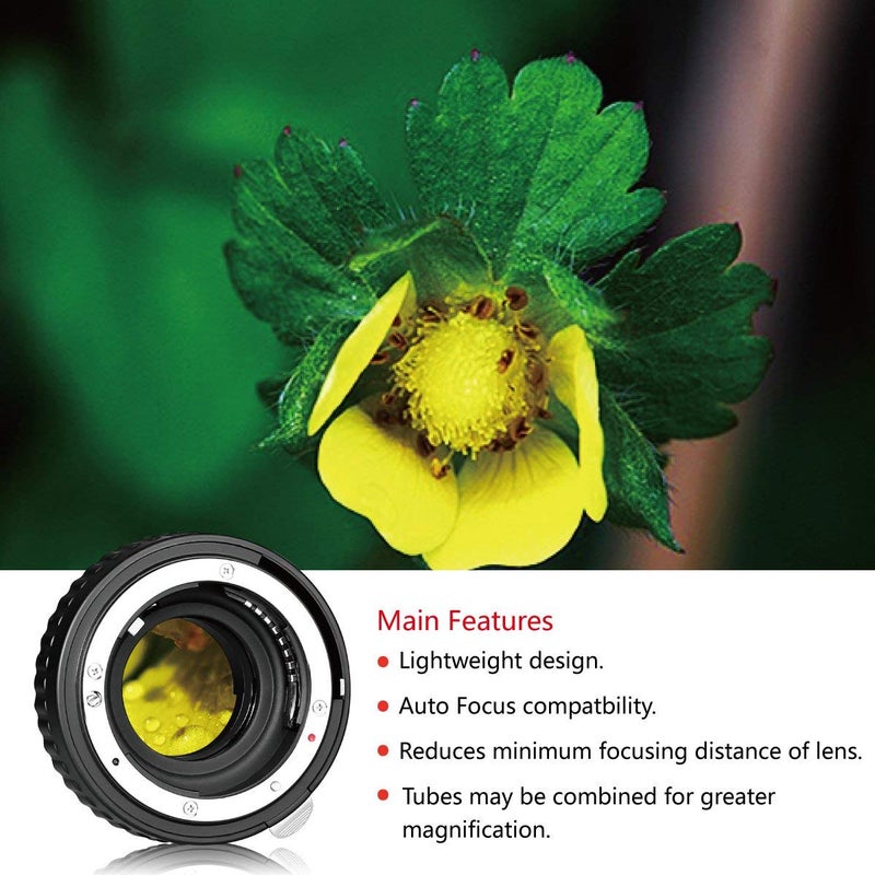 MEIKE N-AF1-A Macro Electronic Mount Auto Foucs Macro Metal Extension Tube Adapter for Nikon DSLR Camera D80 D90 D300 D300SD800 D3100 D3200 D5000 D5100 D5200 D7000 D7100 etc - Image 5